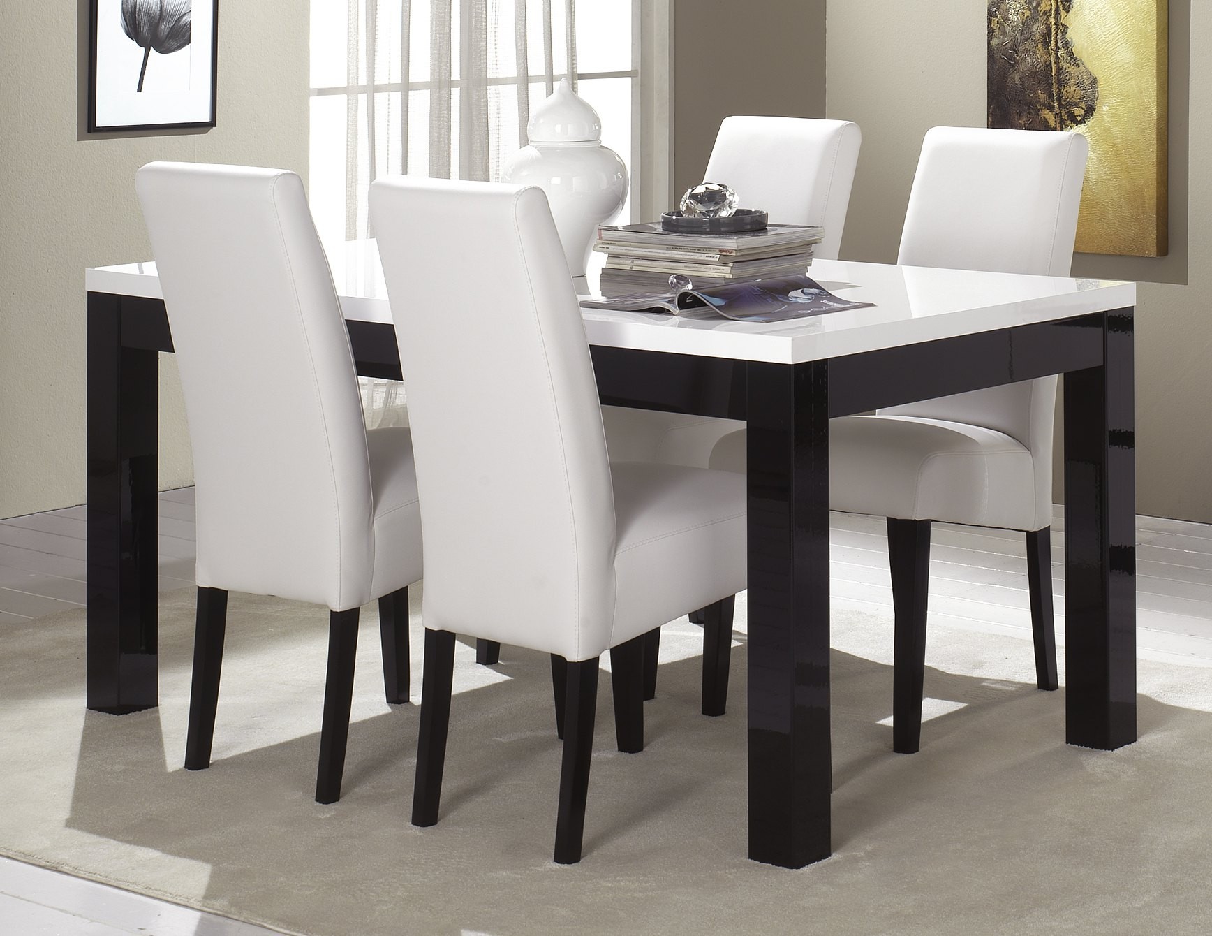 Roma base eettafel 190 zwart-wit