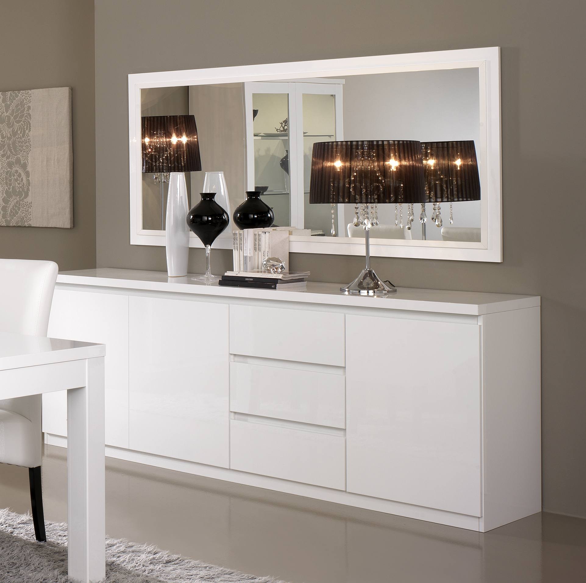 Roma base dressoir 220 wit-wit