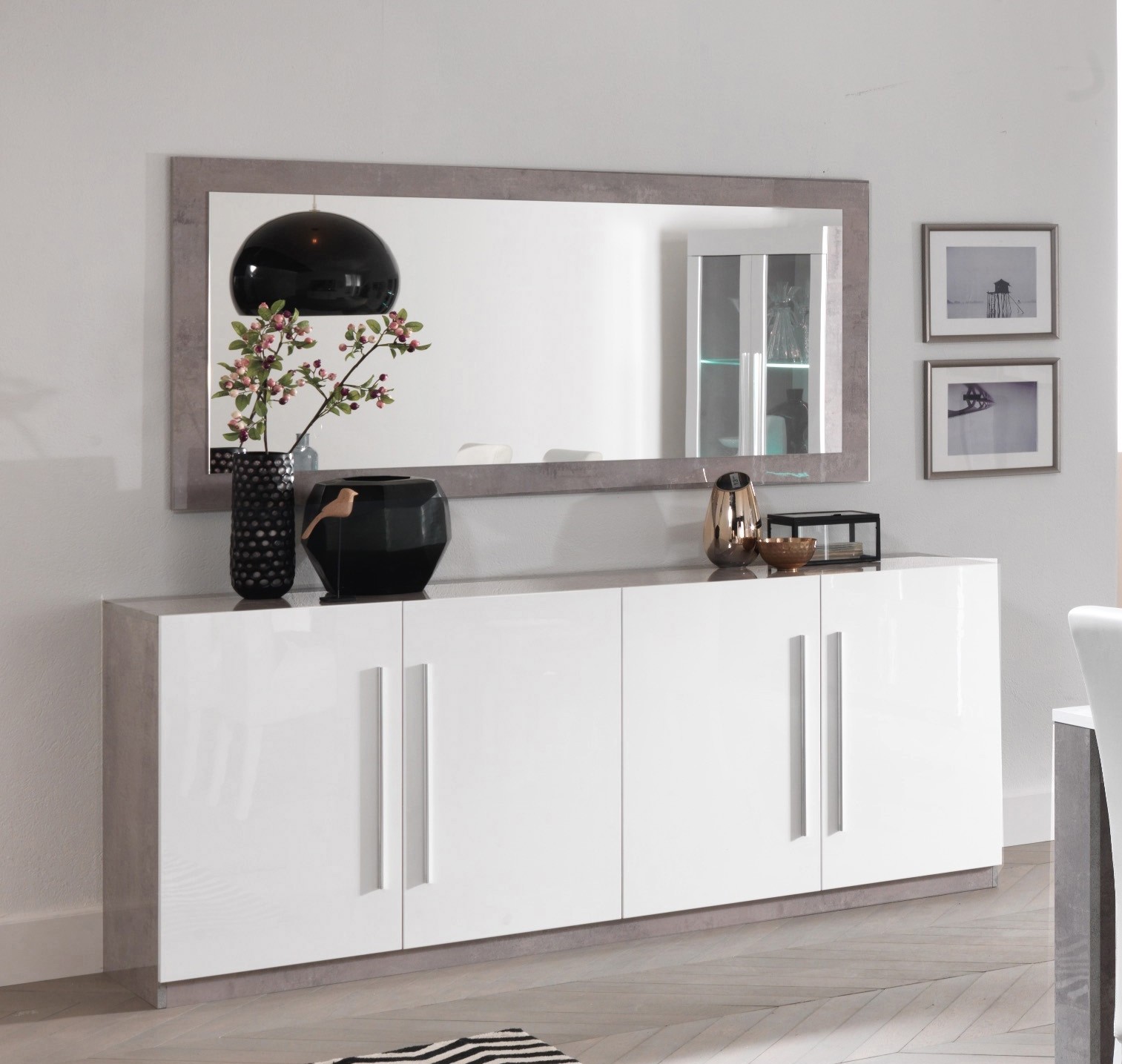 Greta dressoir 208 beton-wit