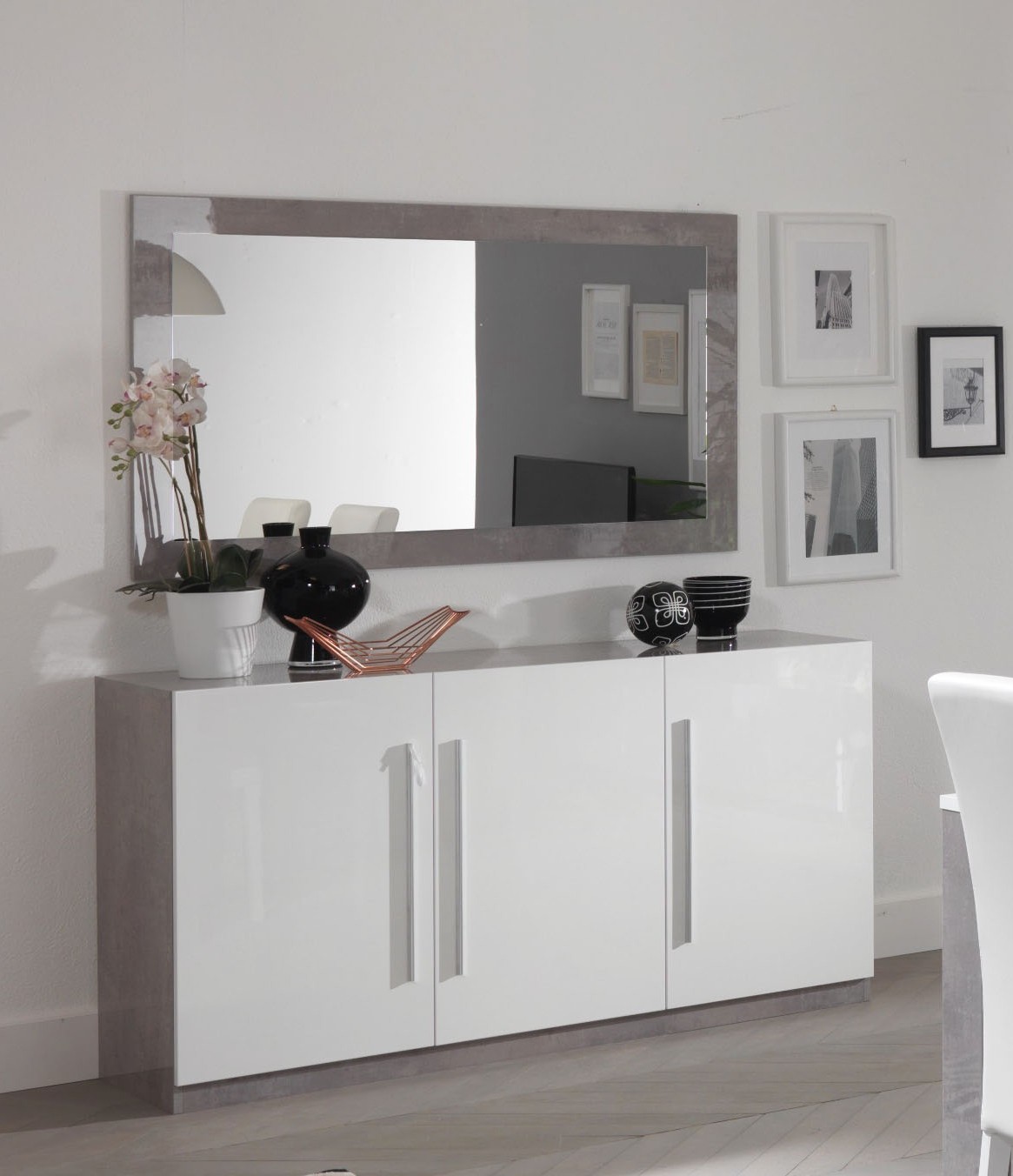 Greta dressoir 156 beton-wit