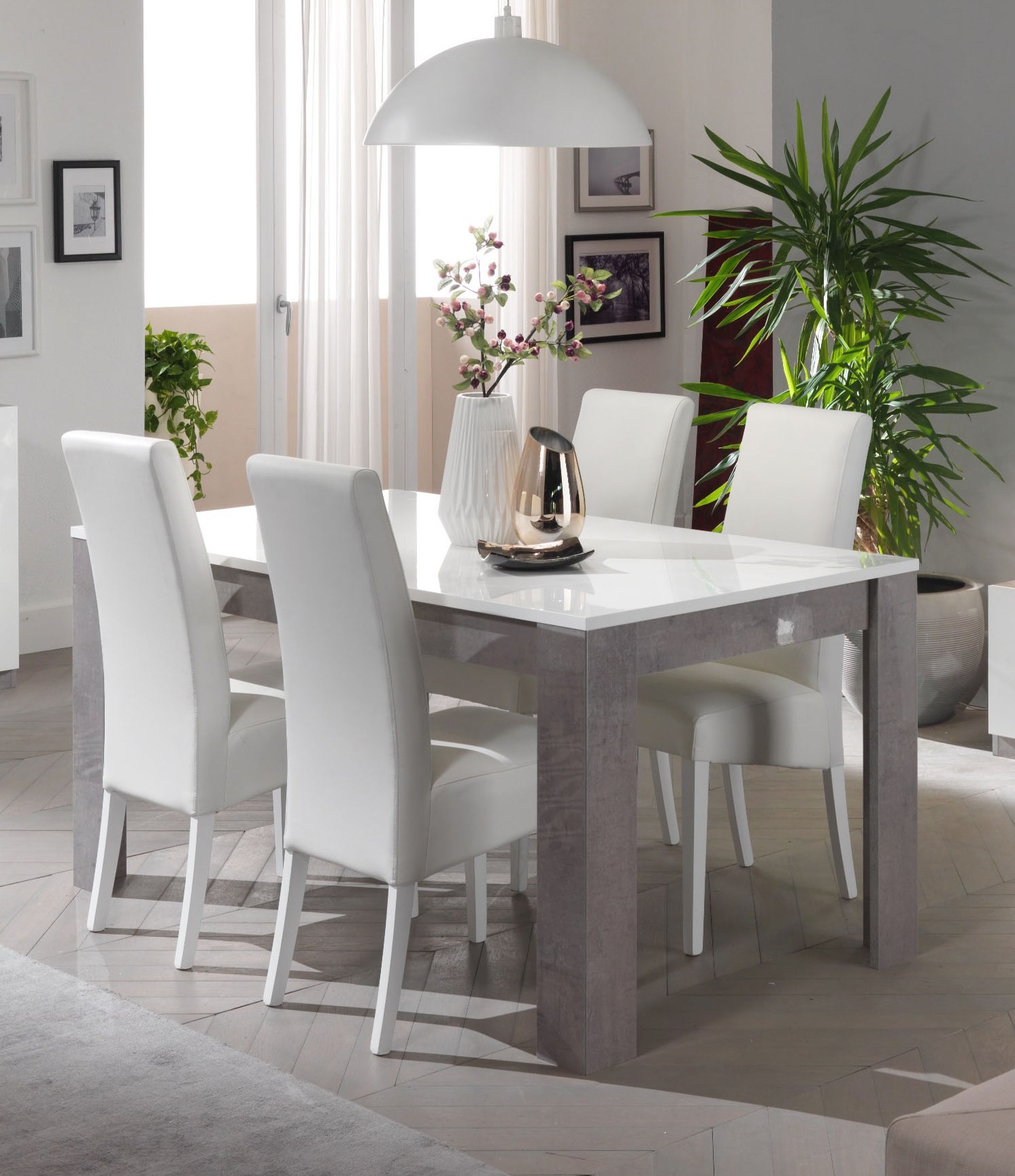 Greta eettafel 160 beton-wit
