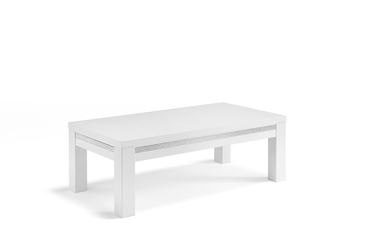 Roma cromo Salontafel rechthoek wit-wit