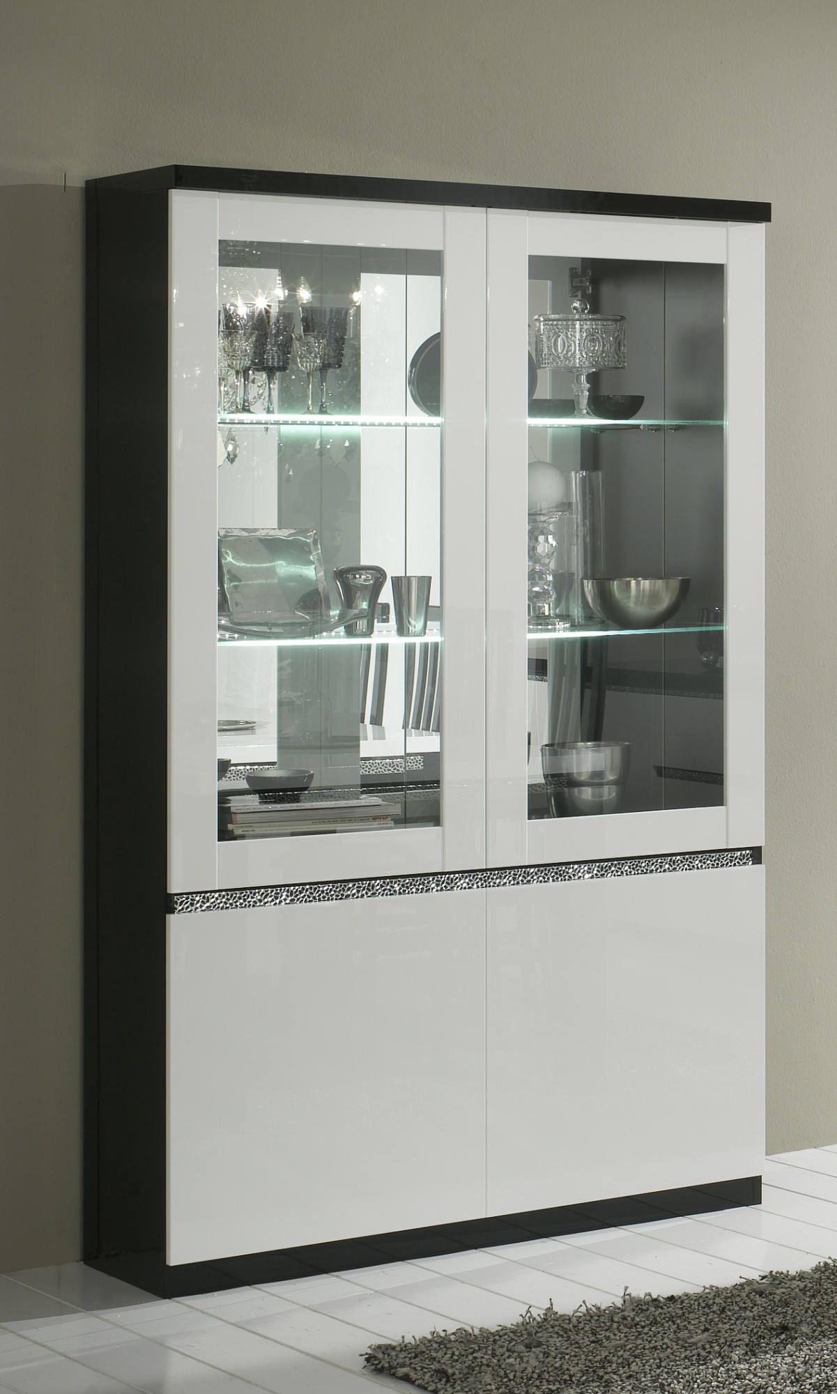 Roma cromo vitrine 2D zwart-wit