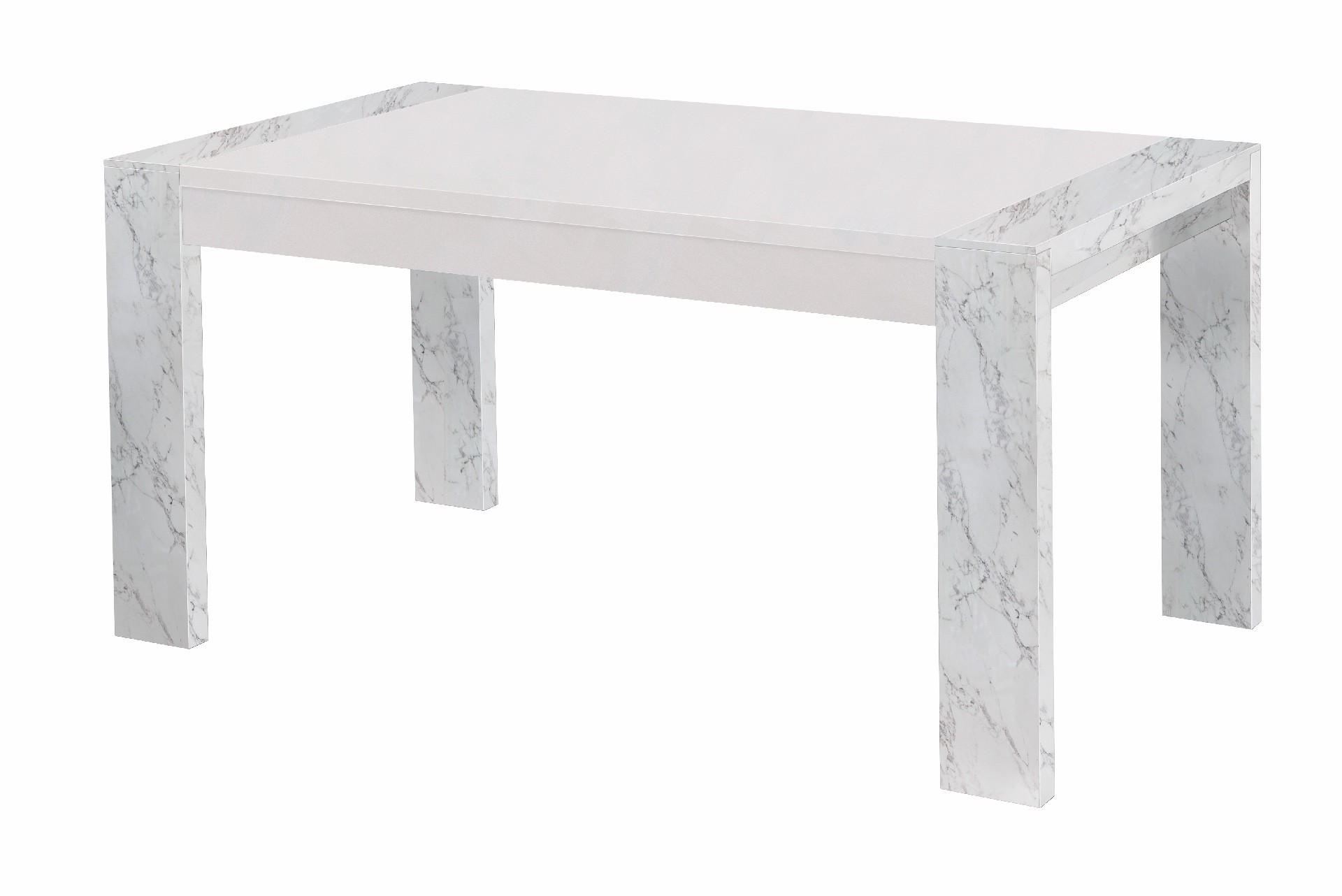 Vittoria eettafel 190 -marmer wit-wit
