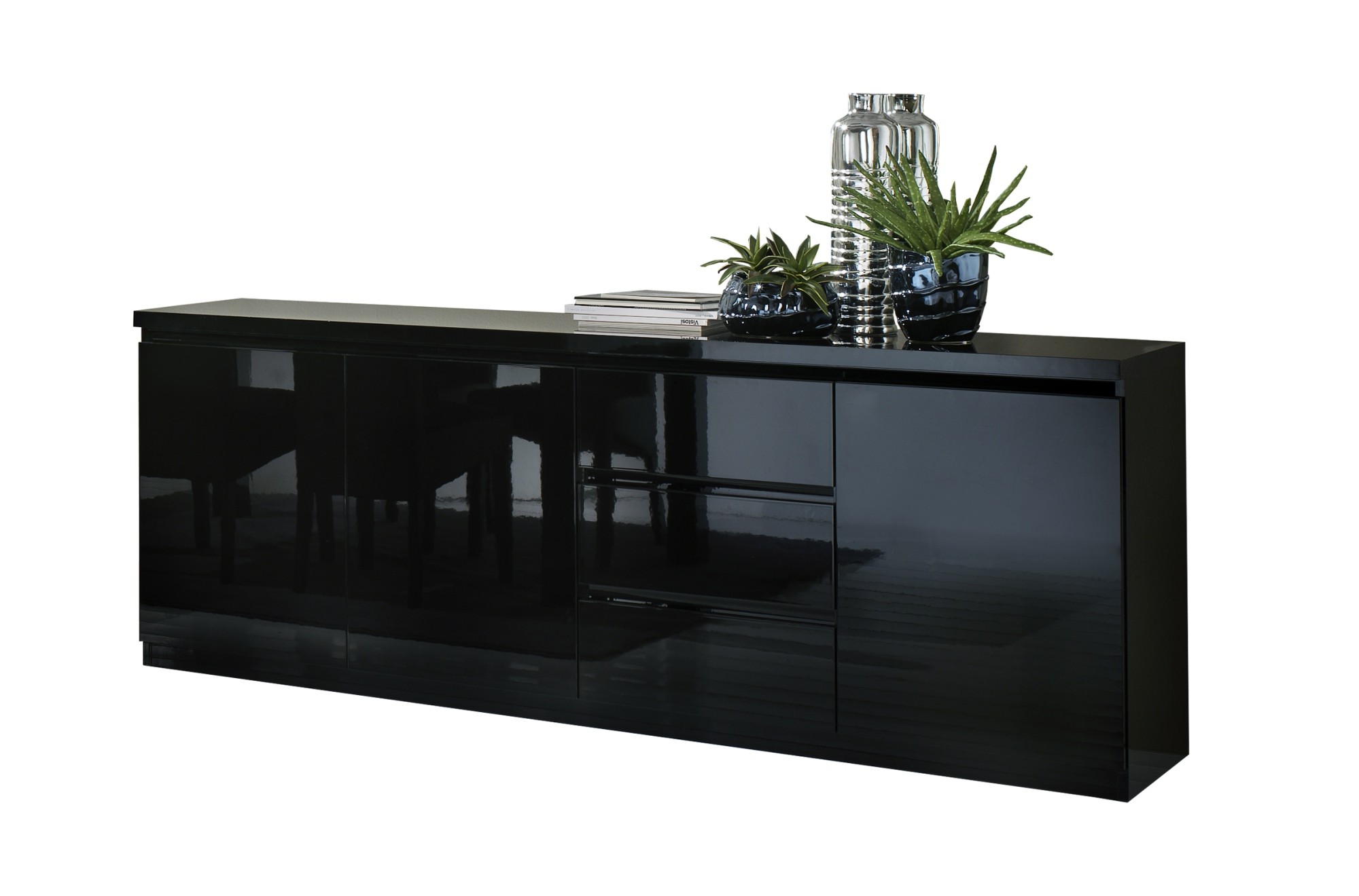 Roma base dressoir 220 zwart-zwart