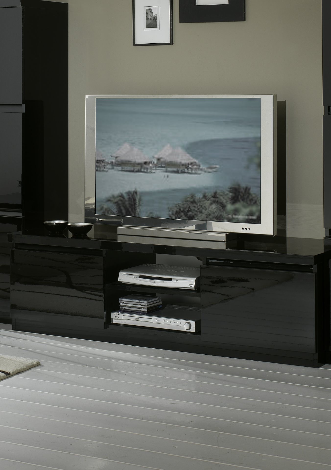 Roma base Tv meubel 150 zwart-zwart