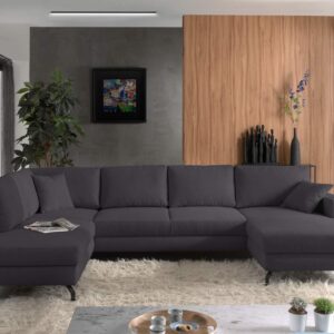 Salon Patrick 8L+3-7R donkergrijs: stof grande 97