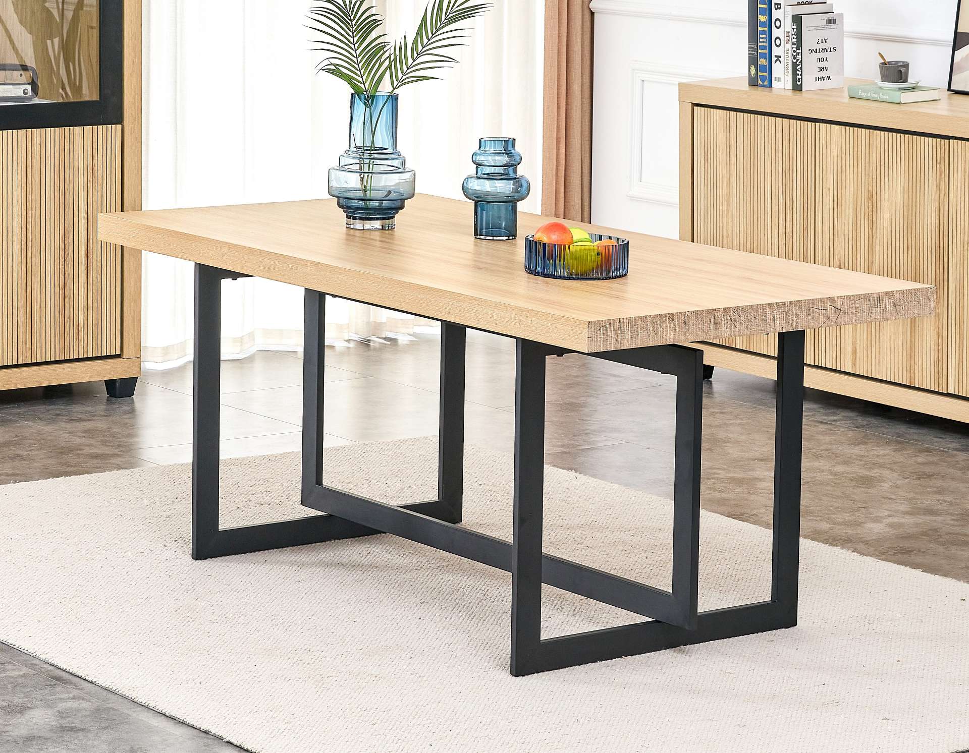 Nice eettafel 180x90cm metalen onderstel-0
