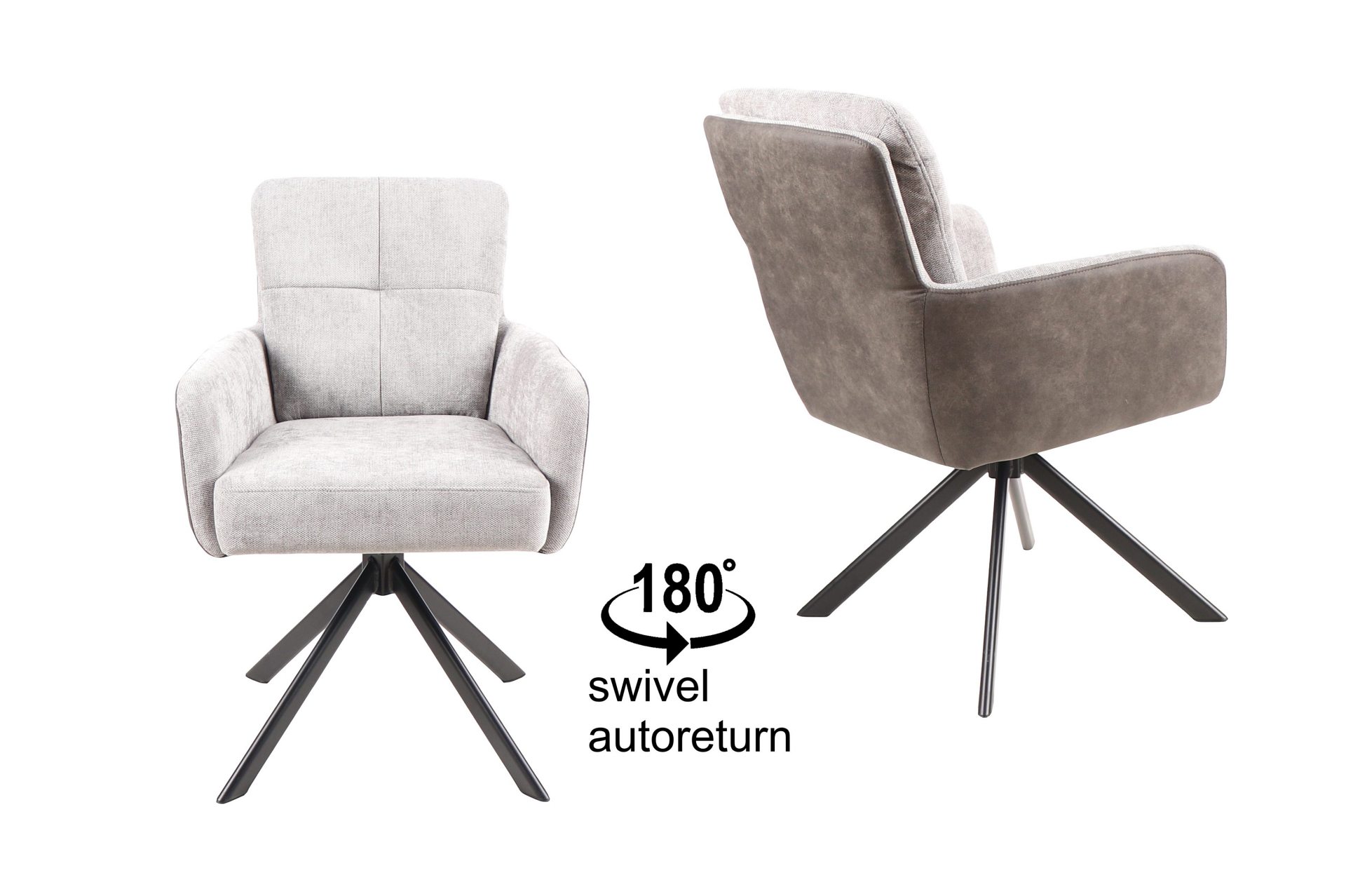 stoel Ella stof licht grijs bicolor-0