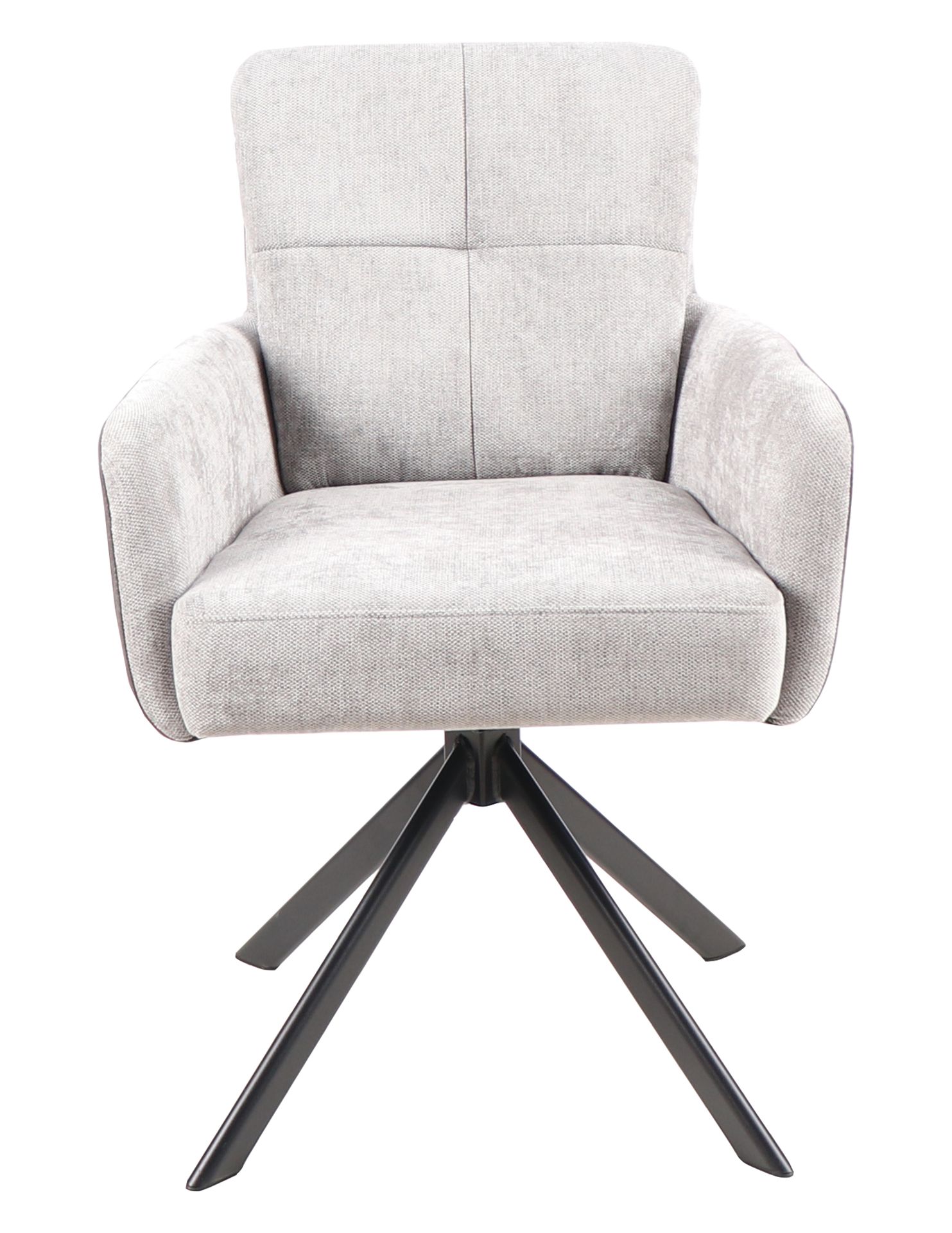 stoel Ella stof licht grijs bicolor-4055