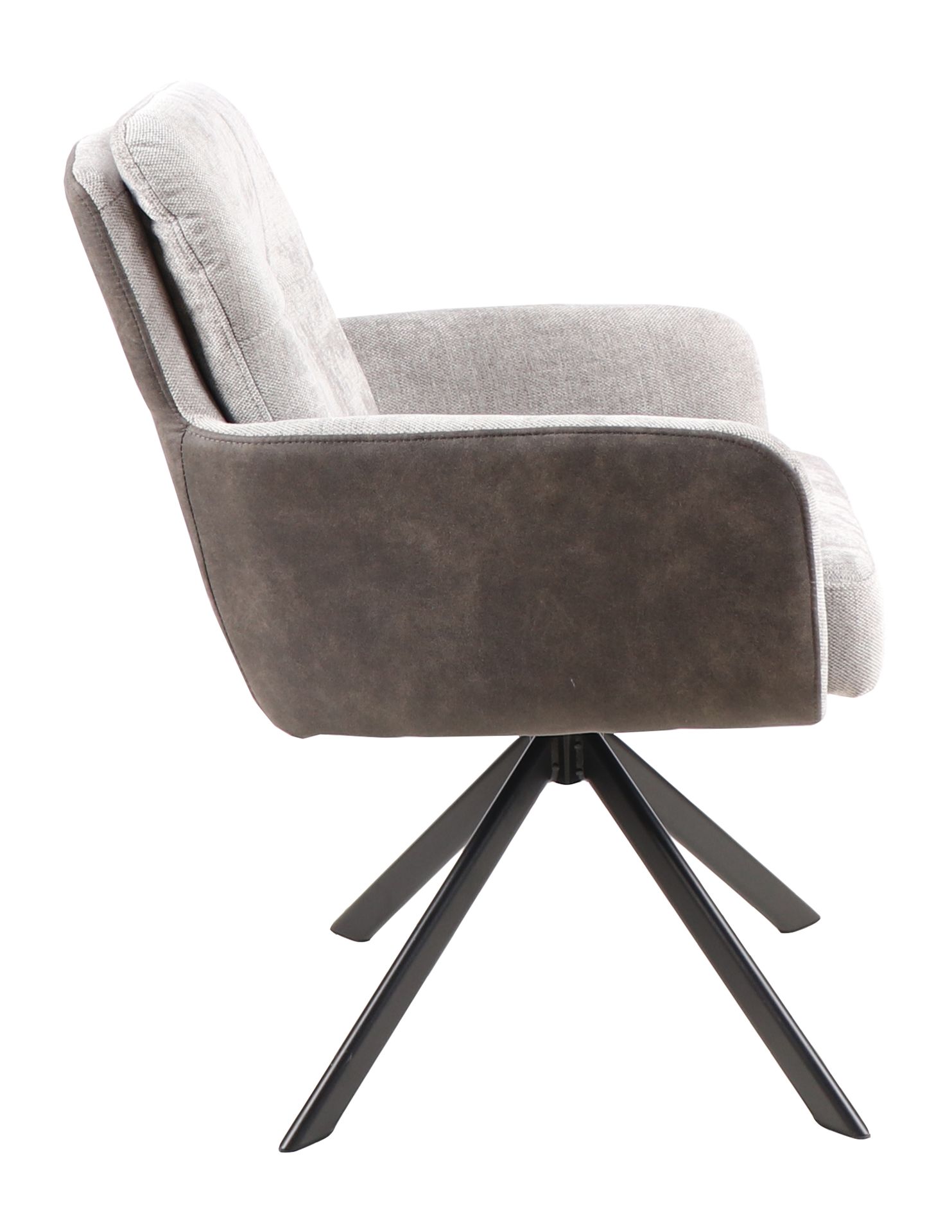 stoel Ella stof licht grijs bicolor-4057