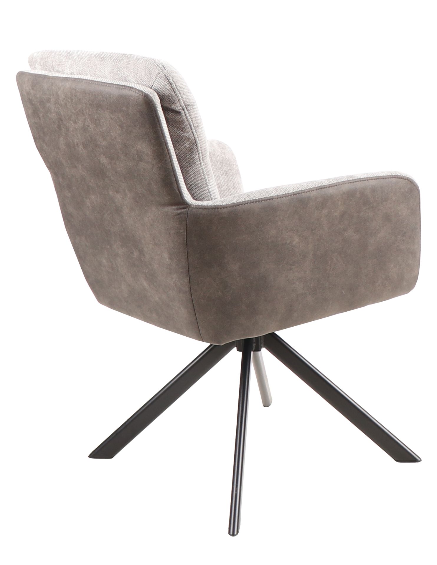 stoel Ella stof licht grijs bicolor-4058